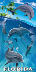 12 Island Dolphins Beach Towel 30 x 60 Inch #0127