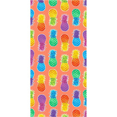 Colorful Pineapples 100% Cotton Velour Beach Towels 30" x 60' (Case of 12)