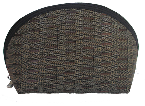 Wefted Weave Half Moon Cosmetic Bag by Alan Stuart, NY 8" x 5" x 4"