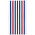 Cabana Stripes Americana 100% Cotton Velour Beach Towels 30"x 60" (Case of 12)