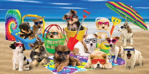 12 Cool Dogs Velour Beach Towel 30 x 60 inch #0073