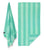 Terry Velour 100% Cotton Two Tone Cabana Stripe Beach Towels 30x60 11/lbs. (Case of 24)
