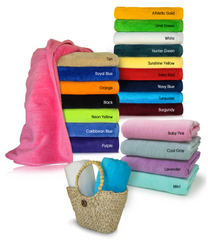 Terry Velour Beach Towels 30 x 60 Inches #CFBT30x60VC (Case of 24 Towels)