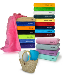 Terry Beach Towels 34" x 70" by Royal Comfort 100% Cotton Velour 19 lbs/Dz 100% Ring Spun