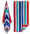 32x63 Terry Beach Towels Cotton Velour Maya Island Joy-Exclusive Multicolor, Cabana Stripe Beach & Pool Towel 14 lbs per doz, 100% Cotton (Full Case 24 Towels)