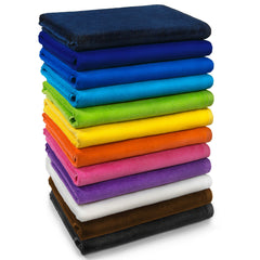 Terry Velour 100% Cotton Beach Towel 30" x 60" Solid Colors (CSPK 12pcs)