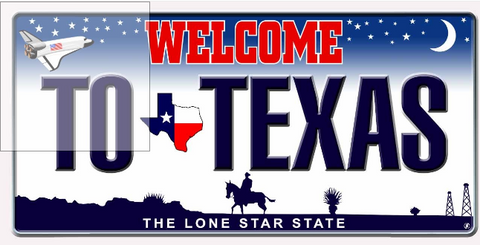 Texas Plate Velour Beach Towel 30 x 60 inch #0014TX