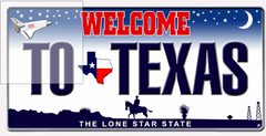 Texas Plate Velour Beach Towel 30 x 60 inch #0014TX