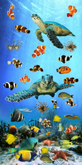 12 Friendly Swim Velour Beach Towels 30 x 60 Inch #0133