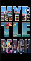 12 Life in Myrtle Beach Velour Beach Towel 30 x 60 #0141-MB
