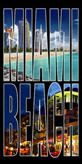 12 Life in Miami Beach Velour Beach Towel 30 x 60 #0141-MIB