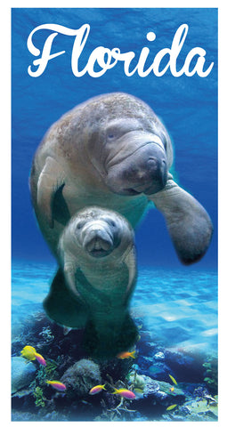 12 Florida Manatees Beach Towel 30 x 60 #0171-FL