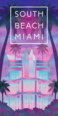 South Beach Vibe 100% Cotton Velour Beach Towels 30" x  60" (Case of 12) #0199