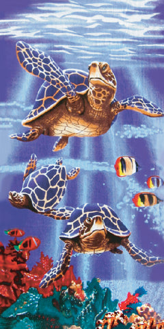 12 Sea Turtles Velour Beach Towels 30 x 60 Inch #020