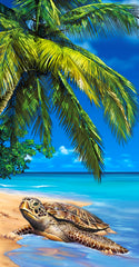 12 Island Turtle Velour Beach Towel 30 x 60 inch #0229