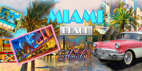12 Miami Vice Velour Beach Towel 30 x 60 inch #0257