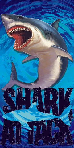 12 Shark Attack Velour Beach Towel 30 x 60 inch #0279