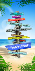 South Carolina Beach Signs 100% Cotton Velour Beach Towels 30" x  60" (Case of 12) #0291