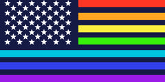 Neon USA Flag 100% Cotton Velour Beach Towels 30" x  60" (Case of 12) #0340