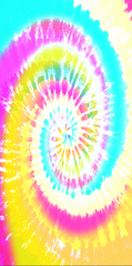Pastel Tie Dye 100% Cotton Velour Beach Towels 30" x  60" (Case of 12) #0346