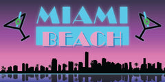 Miami Martini 100% Cotton Velour Beach Towels 30" x  60" (Case of 12) #0354