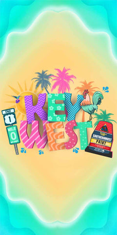 Key West/Miami Beach 100% Cotton Velour Beach Towels 30" x  60" (Case of 12) #0356