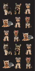 12 Yorkie Velour Towel 30 x 60 Inch #063-YK