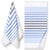 Nostalgic AF-1481 Blue Nostalgic 100% Cotton Flat Woven Terry with Fringe 36" x 70" (Case of 12)
