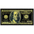 Black and Gold $100 Bill 100% Cotton Velour Beach Towels 30" x  60" (Case of 12)