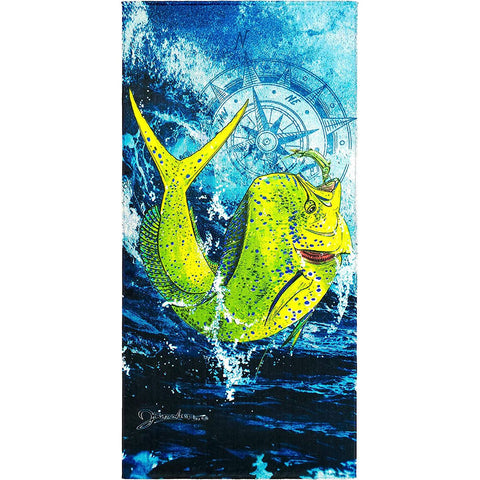 Dolphin Fish Mahi-Mahi 100% Cotton Velour Beach Towels 30"x 60" (Case of 12)