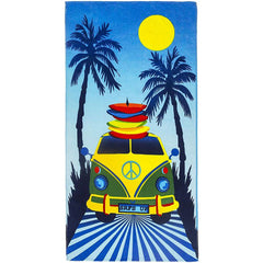 Road Trip 100% Cotton Velour Beach Towels 30" x  60" (Case of 12)