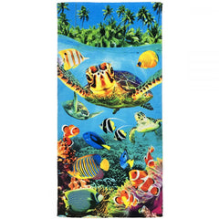 Turtle Island 100% Cotton Velour Beach Towels 30" x  60" (Case of 12)