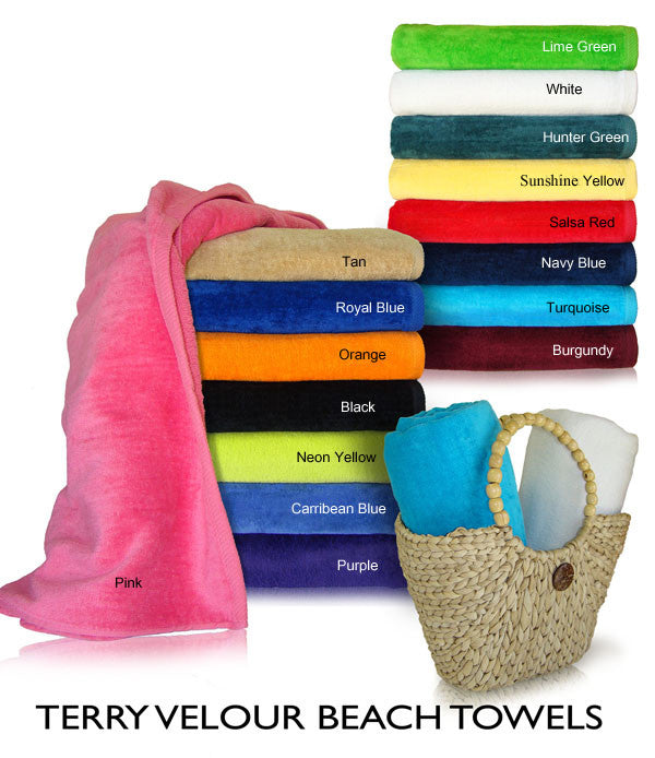 30x60 - Color Beach Towels Full Terry 100% Cotton Royal Blue