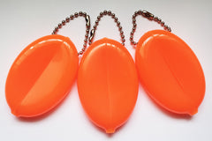 Rubber Squeeze Oval Coin Purse Change Holder 3 Pack