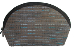 Wefted Weave Half Moon Cosmetic Bag by Alan Stuart, NY 8" x 5" x 4"