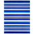 Horizontal Bold Stripes Blue 100% Cotton Velour Beach Blanket for Two 58" x 74" (Case of 6)