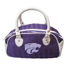 Kansas State Wildcats Mesh/Leather Purse Size 11" x 5" x 6" Creations by Alan Stuart