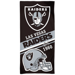 12 Las Vegas Raiders Double Covered Beach Towel 28" x 58" #9110019