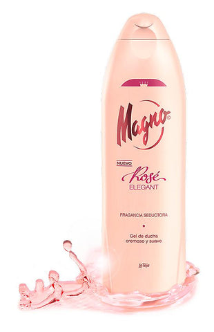 Magno Shower Gel Rose Elegant Scent (Tan Bottle) 18.95 oz./ 550 ml (Case of 12)