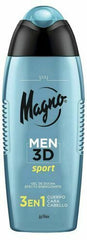 Magno Shower Gel 3 in 1 Sport Scent Hair, Body, Face 13.45 oz./ 400 ml (Case of 12)