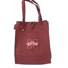 Mississippi State Bulldogs Large Leather Tote 10" x 4" x 12"