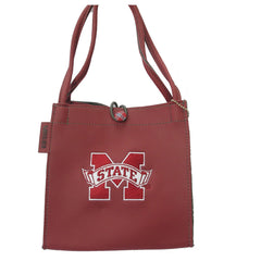 Mississippi State Bulldogs Small Leather Purse 7" x 6" x 7"