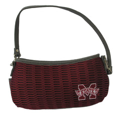 Mississippi State Bulldogs Mesh/Leather Clutch 10" x 1" x 5"