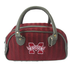 Mississippi State Bulldogs Mesh/Leather Purse Size 11" x 5" x 6" Creations by Alan Stuart