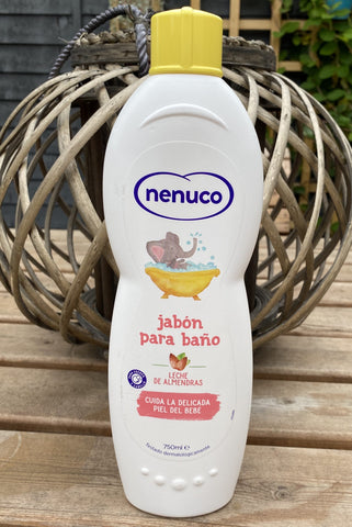 Nenuco Liquid Baby Soap Jabon Liquido Para El Bano Almond Milk 25.4 oz. (Case of 12)