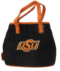 Oklahoma State Cowboys Mesh/Leather Purse Size 10" x 3" x 8" Creations by Alan Stuart