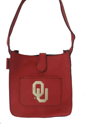 Oklahoma Sooners Small Leather Tote 9" x 3" x 9"