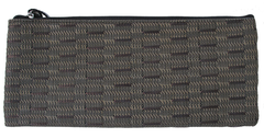 Wefted Weave Pencil Case by Alan Stuart, NY 9.25" x 4" Color: Green/Brown