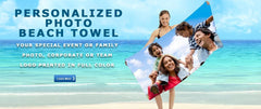 12 Personalized Custom Designed Beach Towels 30 x 60 Inch