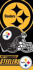 12 Pittsburgh Steelers Double Covered Velour Beach Towels 28 x 58 Inch #910078